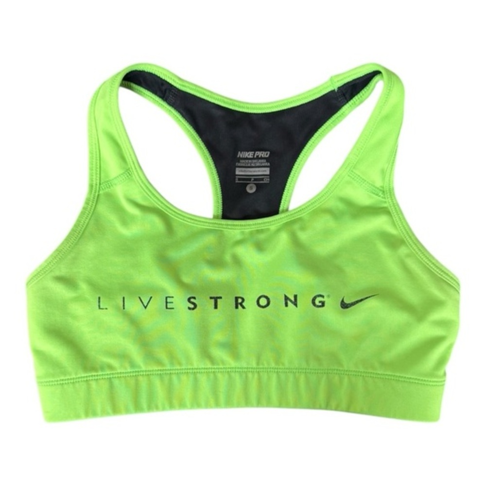 Nike Livestrong size Small sports bra in neon green‎
